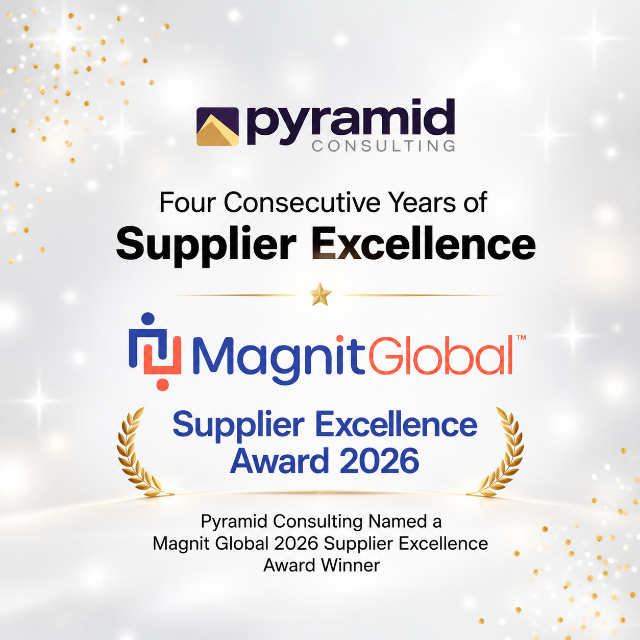 Pyramid Consulting Wins Magnit Global’s 2026 Annual Supplier Excellence Award for the Fourth Consecutive Year
